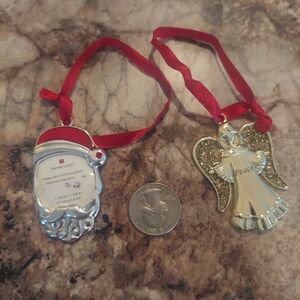 2 Harvey Lewis Ornaments / Santa & Angel